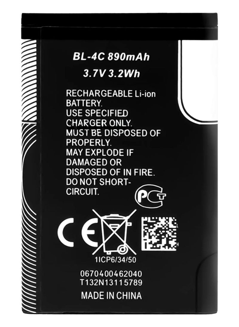 Replacement Battery for Nokia BL4C 890mAh - Image 3