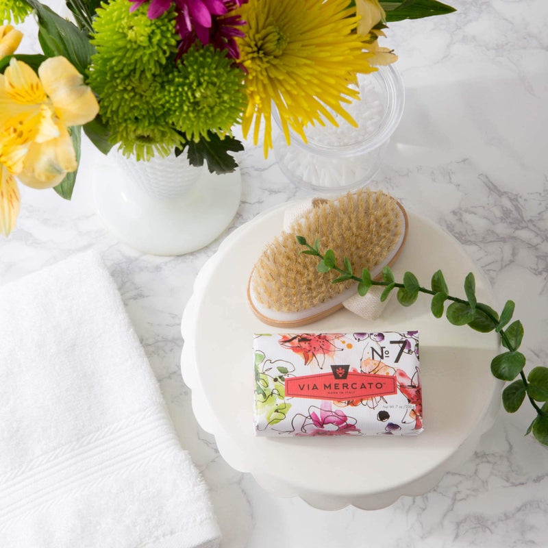 Via Mercato Italian Soap Bar (200 g), No. 7 - Peach, Fig Blossom & Rose - Image 3