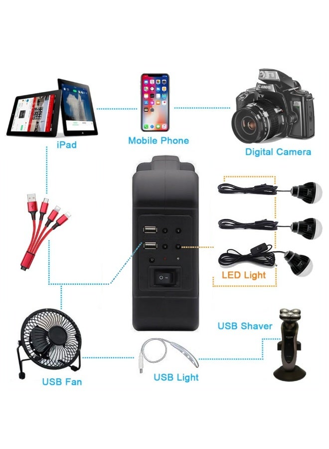 مصباح GD-103 متعدد الوظائف يعمل بالطاقة الشمسية | مصباح LED كشاف ومصباح خارجي | مخرج USB | مناسب للتخييم والأنشطة الخارجية - Image 3