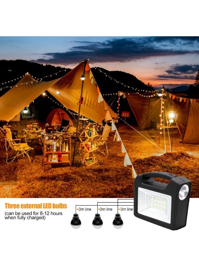 مصباح GD-103 متعدد الوظائف يعمل بالطاقة الشمسية | مصباح LED كشاف ومصباح خارجي | مخرج USB | مناسب للتخييم والأنشطة الخارجية - Image 1