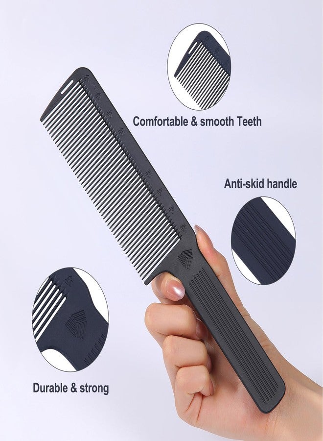 Perfehair مشط حلاقة احترافي من PERFEHAIR - عبوة من 2 لقص الشعر بتدرج وتصفيف مسطح 9.4 بوصة من ألياف الكربون مقاوم للكهرباء الساكنة ومقاوم للحرارة ومتين للرجال والنساء - Image 2