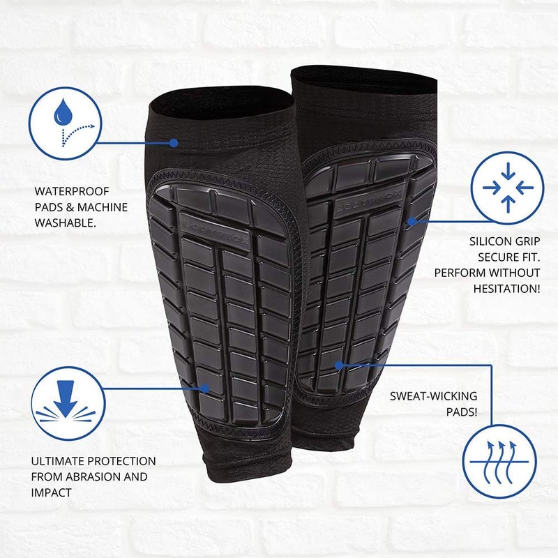 Bodyprox أكمام واقيات الساق لكرة القدم للرجال والنساء والشباب (X-Large) - Image 3