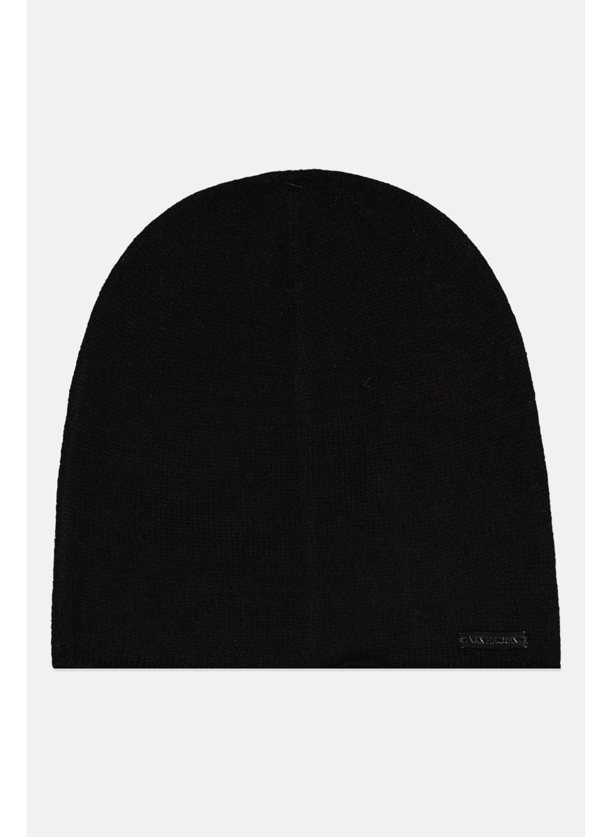 Van Heusen - Men Knitted Beanie Hat, Black - Image 1