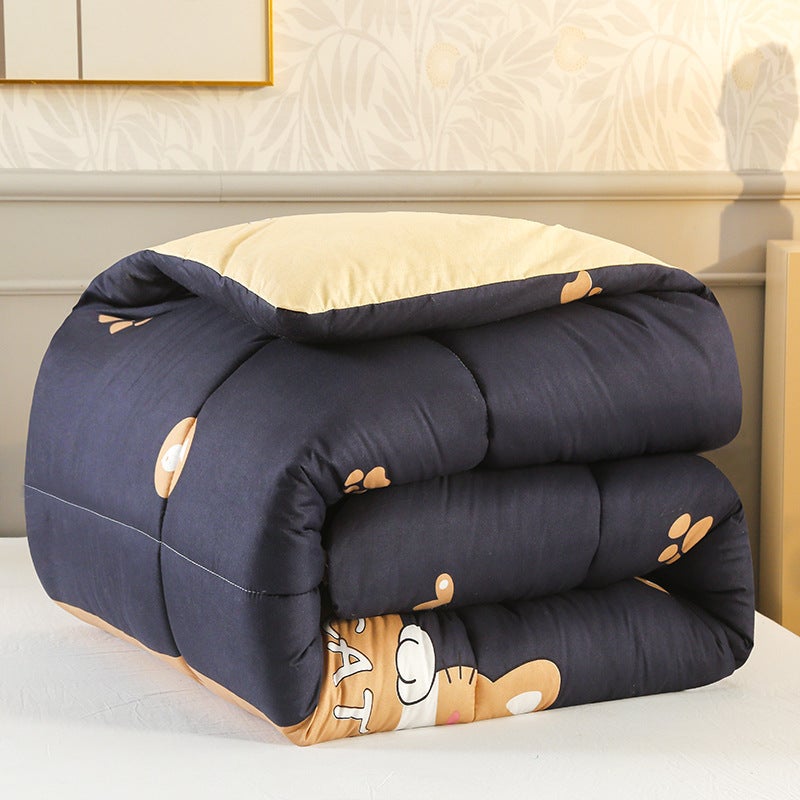 Quilt Soybean Quilt Winter Thick Quilt Thickened Warm Quilt Space Quilt Core Dormitory Single Student Bedding - Image 1