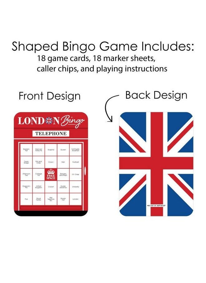 Big Dot of Happiness Cheerio London Bingo Cards And Markers British Uk Party Bingo Game Set Of 18  - Image 4