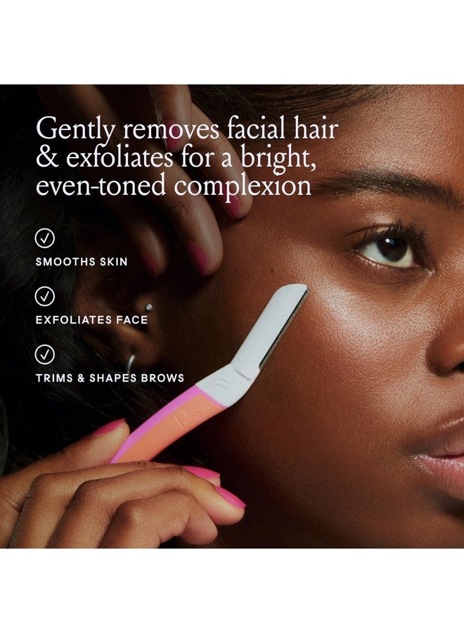 Billie - Dermaplane Starter Kit - Reusable Handle + 3 Refill Blades - Remove Facial Hair + Perfectly Shape Brows - Dermatologist-Approved - Malibu - Image 3