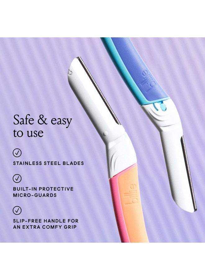 Billie - Dermaplane Starter Kit - Reusable Handle + 3 Refill Blades - Remove Facial Hair + Perfectly Shape Brows - Dermatologist-Approved - Malibu - Image 4