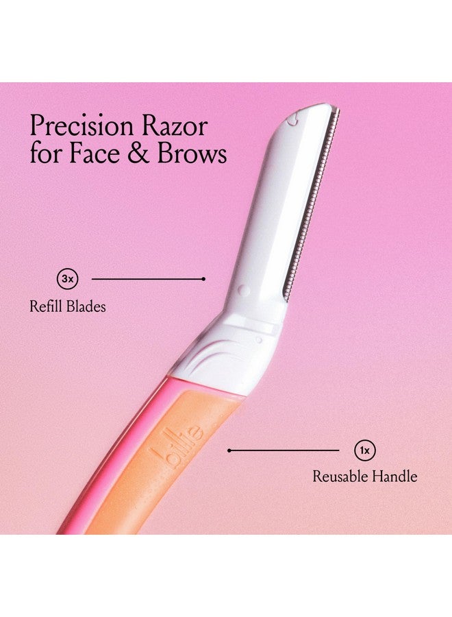 Billie - Dermaplane Starter Kit - Reusable Handle + 3 Refill Blades - Remove Facial Hair + Perfectly Shape Brows - Dermatologist-Approved - Malibu - Image 2