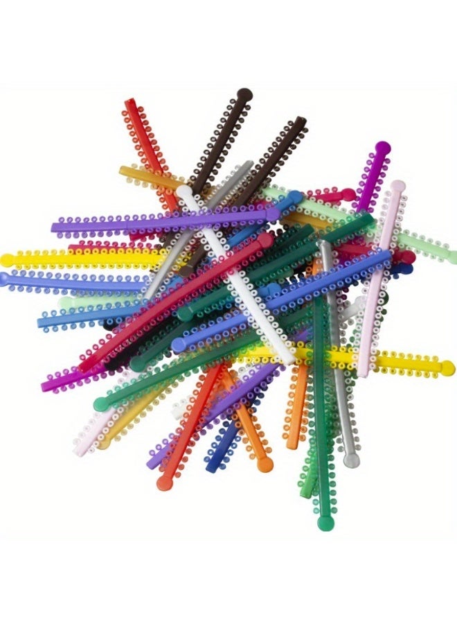 Zyfana 20 PCS Long Orthodontic Ligature Ties Multi Color Orthodontic Elastomeric O Rings Braces Rubber Bands - Image 5