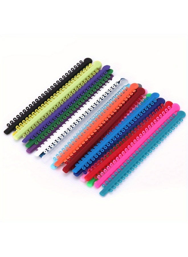 Zyfana 20 PCS Long Orthodontic Ligature Ties Multi Color Orthodontic Elastomeric O Rings Braces Rubber Bands - Image 2