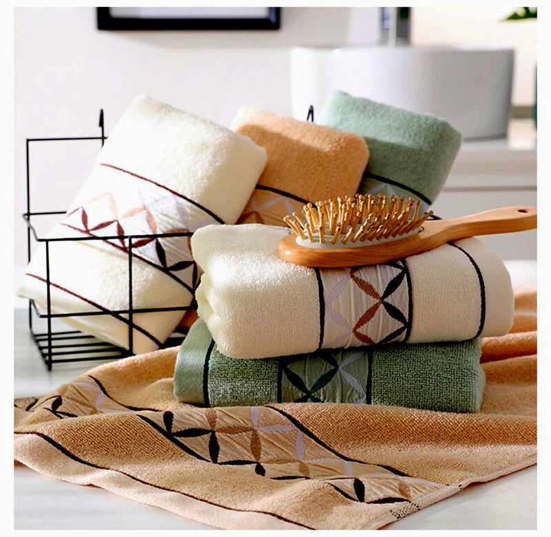 Newraturner 4 Pack Cotton Hand Towels,100% Cotton Face Towels, with Print Super Soft and Highly Absorbent for Bathroom (14 x 30 Inch)(Maoj-4P) - Image 2