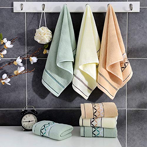 Newraturner 4 Pack Cotton Hand Towels,100% Cotton Face Towels, with Print Super Soft and Highly Absorbent for Bathroom (14 x 30 Inch)(Maoj-4P) - Image 4