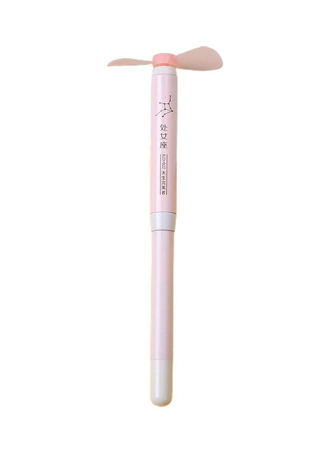 NIBEMINENT 0.5mm Ballpoint Pen with Handheld Mini Fan Pink 