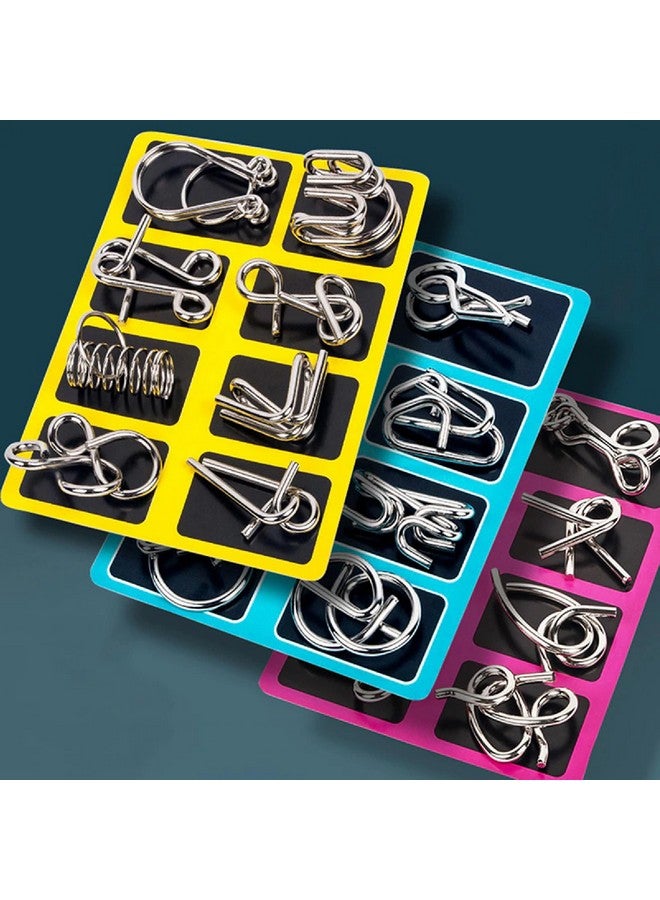 AUGEN AUGEN Brain Teasers Metal Wire Puzzle Toys, IQ Tester, Brain Games for Kids and Adults, Fun Fidget Puzzles, Train Your Brain, Disentanglement Puzzle Unlock Interlock Toys (8 Pieces, Model- A) - Image 3