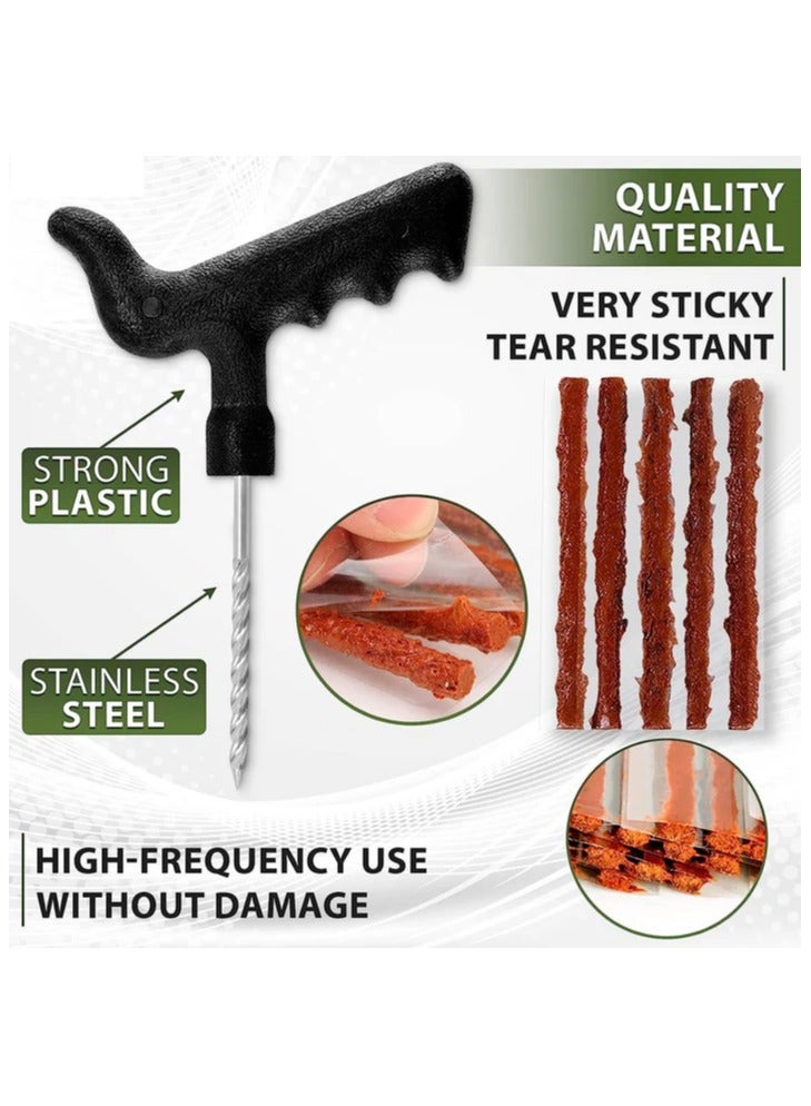 HERIOS Tubeless Tyre Puncture Repair Kit for Car & Bike, Car Puncture Kit includes Plier and Puncture Strips - Image 4
