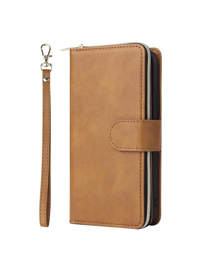 Zaboon Case For iPhone 11 Pro Max Zipper Wallet Bag Horizontal Flip PU Leather Case with Holder & 9 Card Slots & Wallet & Lanyard & Photo Frame - Image 2