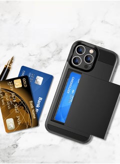 Motim iPhone 14 Pro Max Wallet Case Cover with Card Holder, Phone Case with Back Wallet to Hold Card, Double Layer Shockproof Hard Protective Case  - Image 2