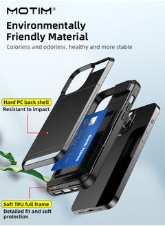 Motim iPhone 14 Pro Max Wallet Case Cover with Card Holder, Phone Case with Back Wallet to Hold Card, Double Layer Shockproof Hard Protective Case  - Image 3
