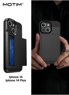 Motim iPhone 14 Pro Max Wallet Case Cover with Card Holder, Phone Case with Back Wallet to Hold Card, Double Layer Shockproof Hard Protective Case  - Image 5