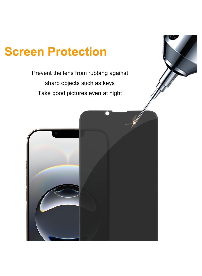 Denx Privacy Tempered Glass Screen Protector for iPhone 16e 2025, Easy to Install Protection with Fingerprint, Ultra Clear, Touch Sensitivity, Anti-Spy  - Image 2