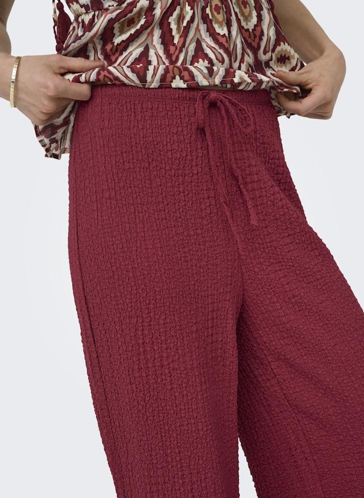 ONLY High-Waist Wide Crinkle Pants - Image 3
