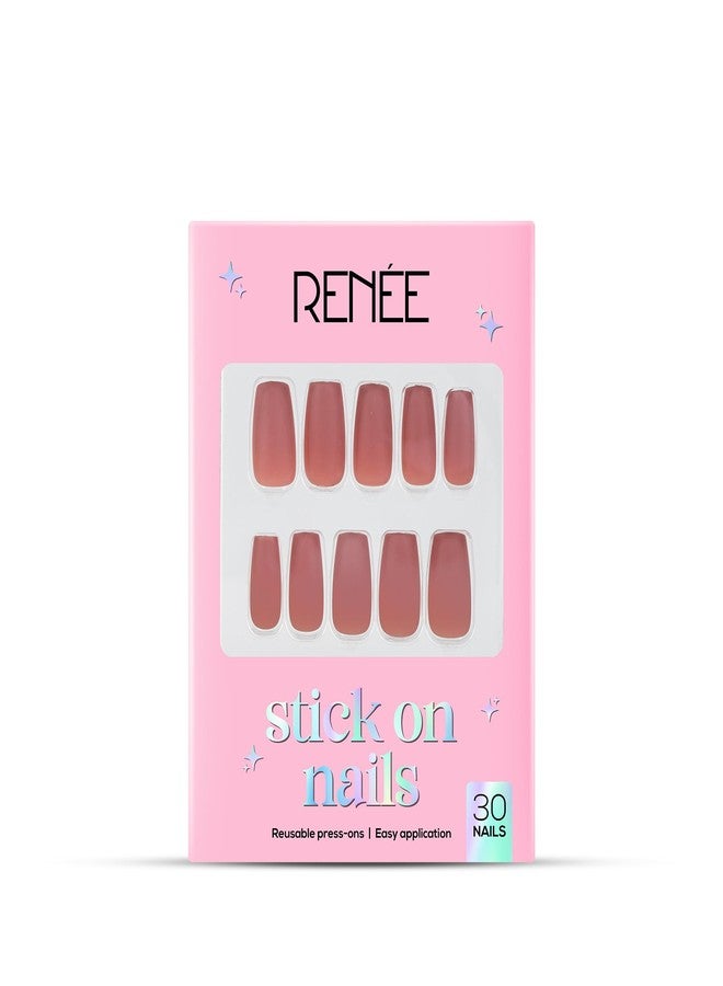 RENEE Stick On Nails Glossy Nails 09| 30 Reusable Artificial Fake Nail Set| Lightweight & Long Lasting| Easy To Use| Quick Fix For Festivals & Special Occasions - Image 1