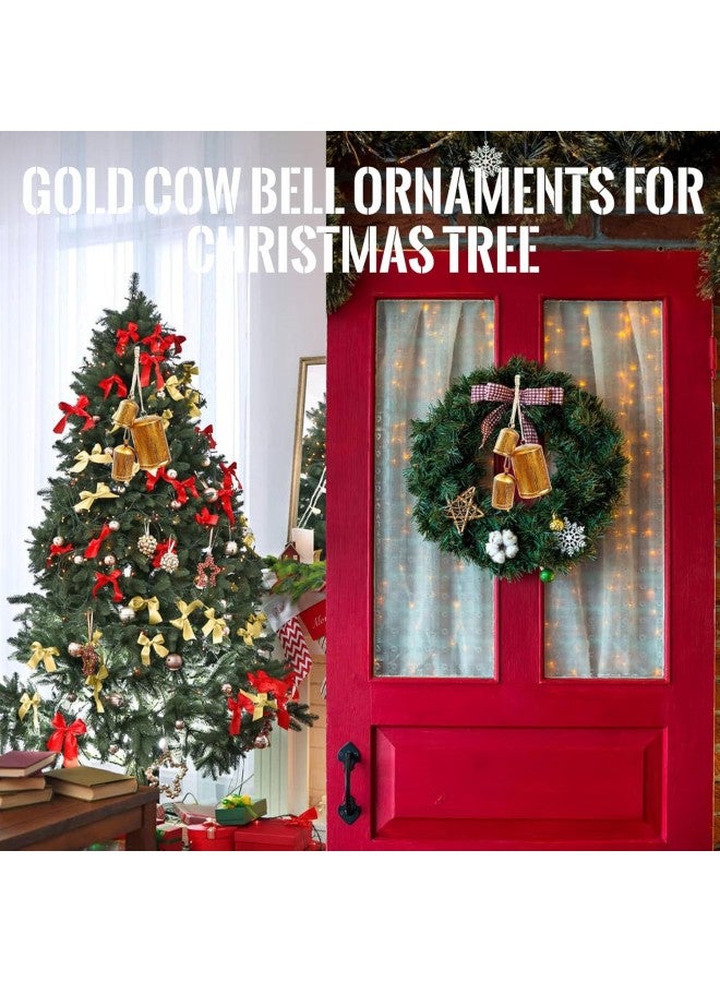 1/2-Packs  Bells for Decoration, Set of 3 Gold Bells Hanging  Decorations, Gold  Bells Gift for Hanging, Rustic Vintage Iron Bells (Set of 3, 1 Pack)  - Image 4