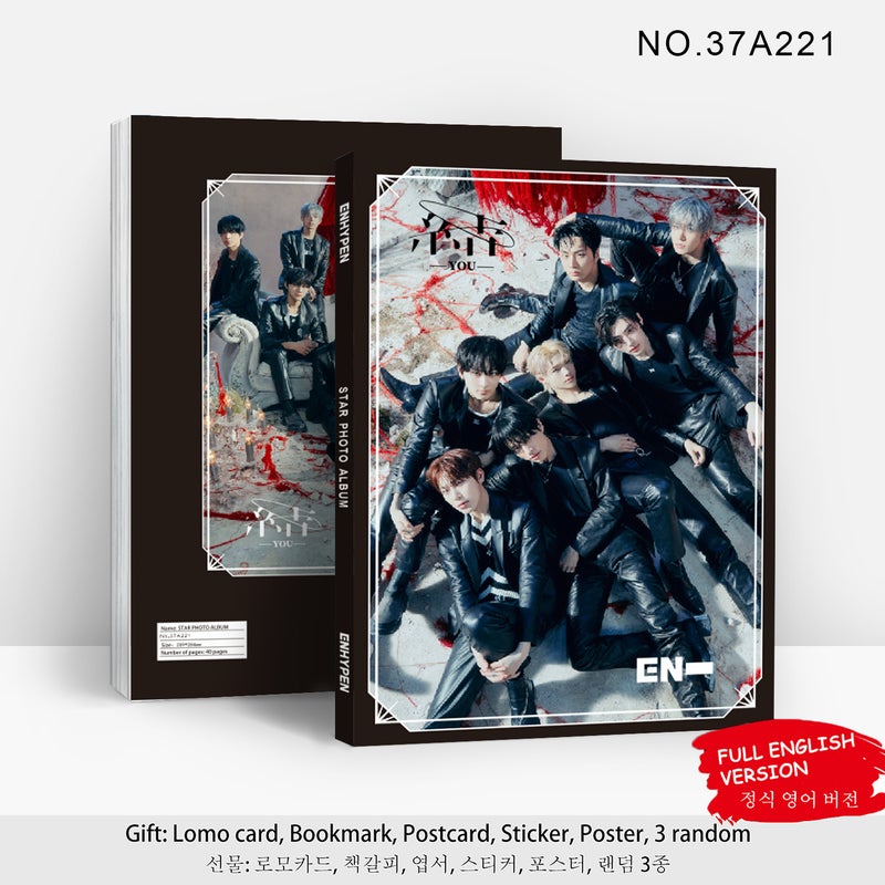 ENHYPEN Celebrity Photobook Collection – 40 Pages High-Gloss Premium Photo Album with Hot Stamping Cover