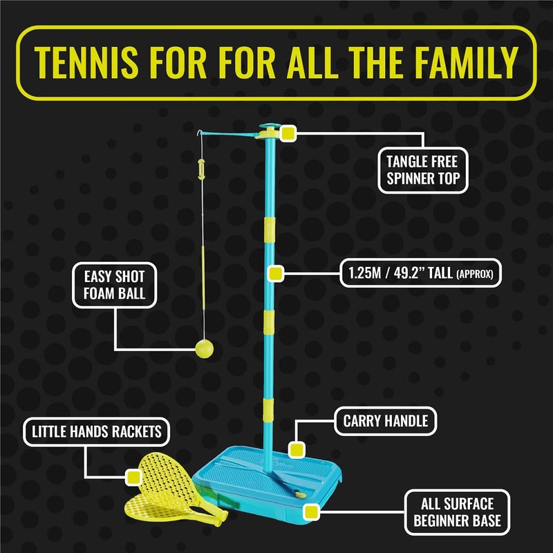 Swingball All Surface Tetherball Tennis Set – Portable Outdoor Game for Kids & Adults – Includes Paddles & Ball – Backyard, Lawn, or Park Active Play – Family Fun, Easy Setup & Storage - Image 2