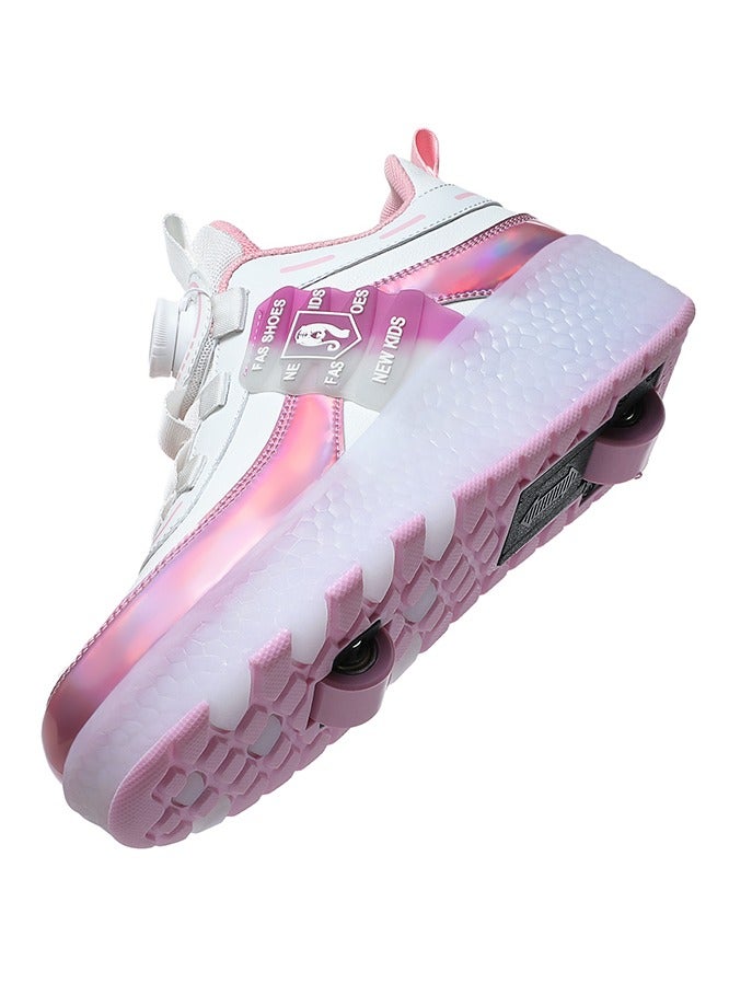 Loquat LED Flash Light Sneaker Skate Shoes with Wheels USB Charging Roller Skates Shoes - Image 4