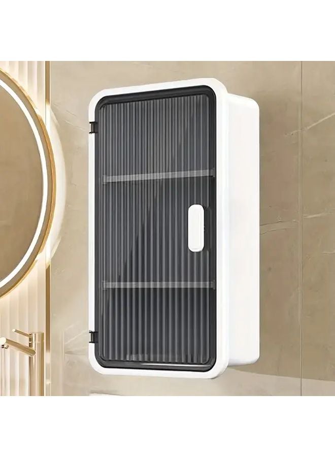 White Interlayer Toilet Paper Storage Box Wall Mounted Bathroom Organizer Space Saving Design - Image 1