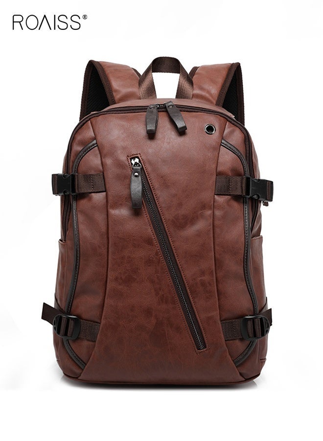 roaiss Men Stylish Backpack, Large Capacity Travel Backpack, Laptop Bag with Zipper Closure and Multiple Pockets, Waterproof Boarding Bag for Men, Suitable for Travel, Work, School or Outdoor Activities, 32*14*41cm - Image 1