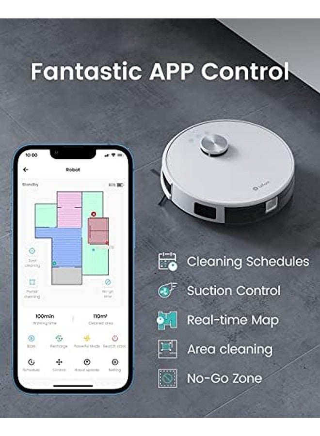 Lefant M1 Robot Vacuum and Mop – 4000Pa Suction Power, LiDAR Navigation, 150-Min Runtime, Multi-Floor Mapping, Self-Charging, Smart No-Go Zones - Image 5