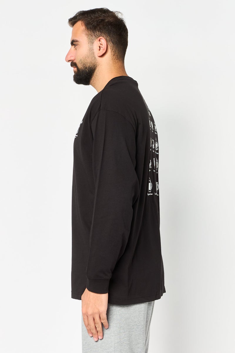 PUMA سويت شيرت خارجي بأكمام طويلة للرجال بتصميم مريح، أسود - Image 4