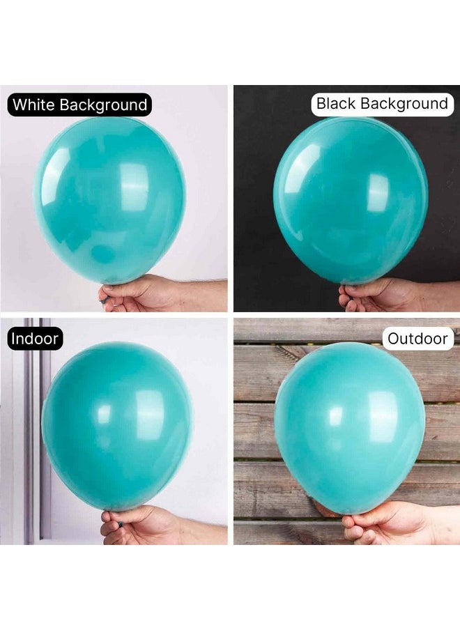 PartyWoo Teal Blue Balloons, 50 Pcs 12 Inch Teal Balloons, Turquoise Balloons For Balloon Garland Or Balloon Arch As Birthday Party Decorations, Wedding Decorations, Baby Shower Decorations, Blue-Y17  - Image 2