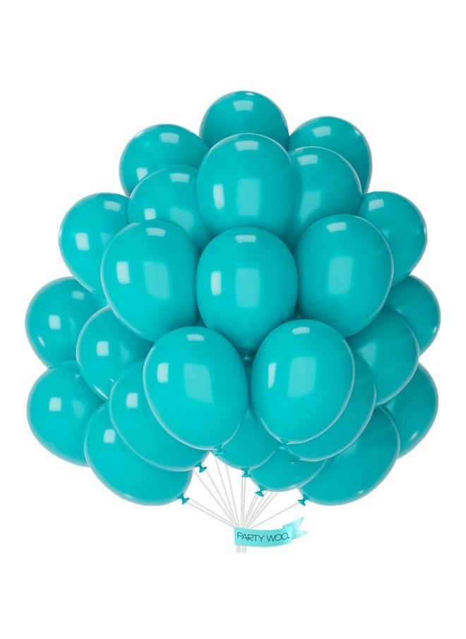PartyWoo Teal Blue Balloons, 50 Pcs 12 Inch Teal Balloons, Turquoise Balloons For Balloon Garland Or Balloon Arch As Birthday Party Decorations, Wedding Decorations, Baby Shower Decorations, Blue-Y17  - Image 1