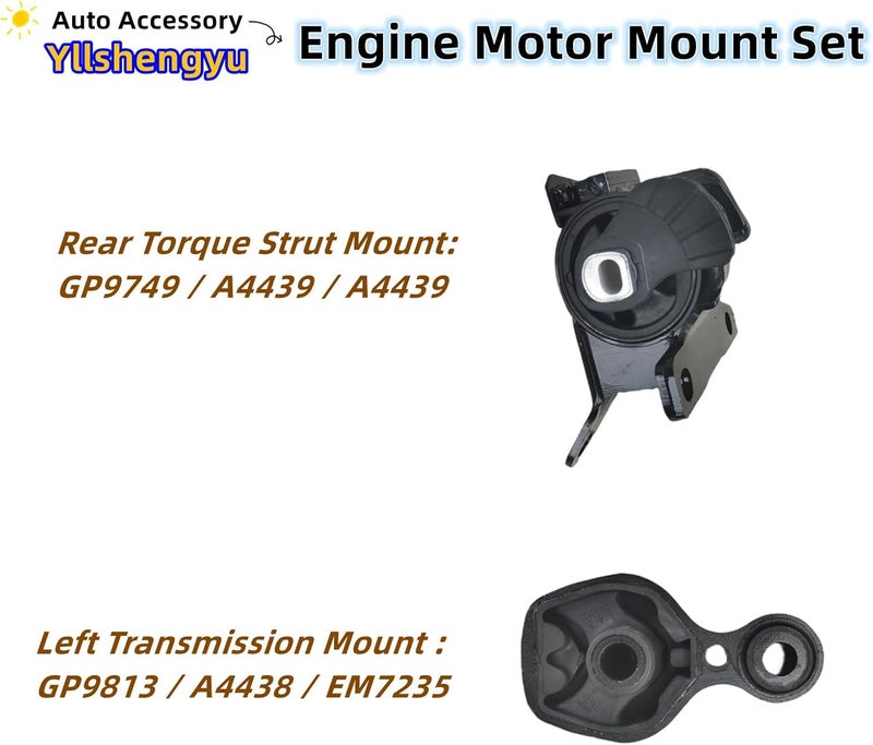 Yllshengyu Engine Motor Mount Set, 3Pcs for Mazda 3, 6, and CX-5 - Image 5