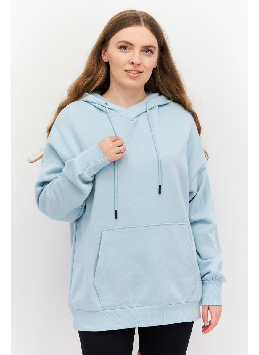 Sage Collective Women Sportswear Fit Long Sleeve Training Sweatshirt, Sage Blue  - Image 1