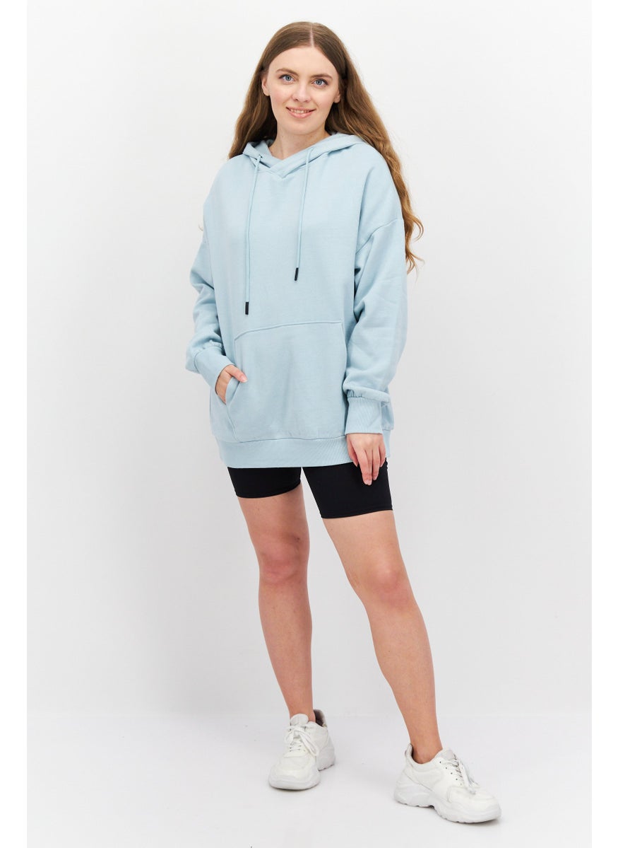 Sage Collective Women Sportswear Fit Long Sleeve Training Sweatshirt, Sage Blue  - Image 2