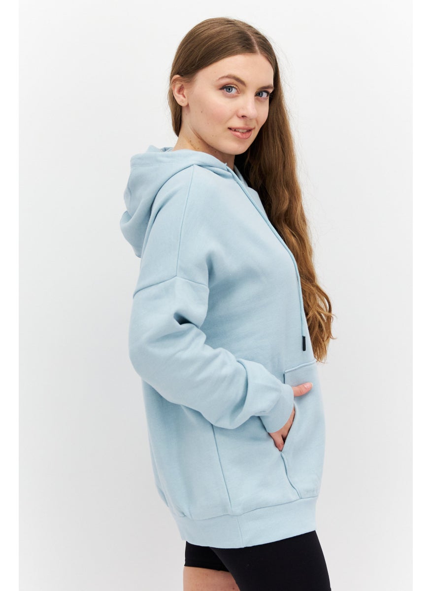 Sage Collective Women Sportswear Fit Long Sleeve Training Sweatshirt, Sage Blue  - Image 3