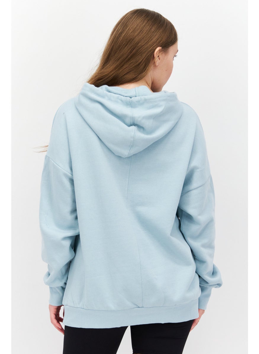 Sage Collective Women Sportswear Fit Long Sleeve Training Sweatshirt, Sage Blue  - Image 4