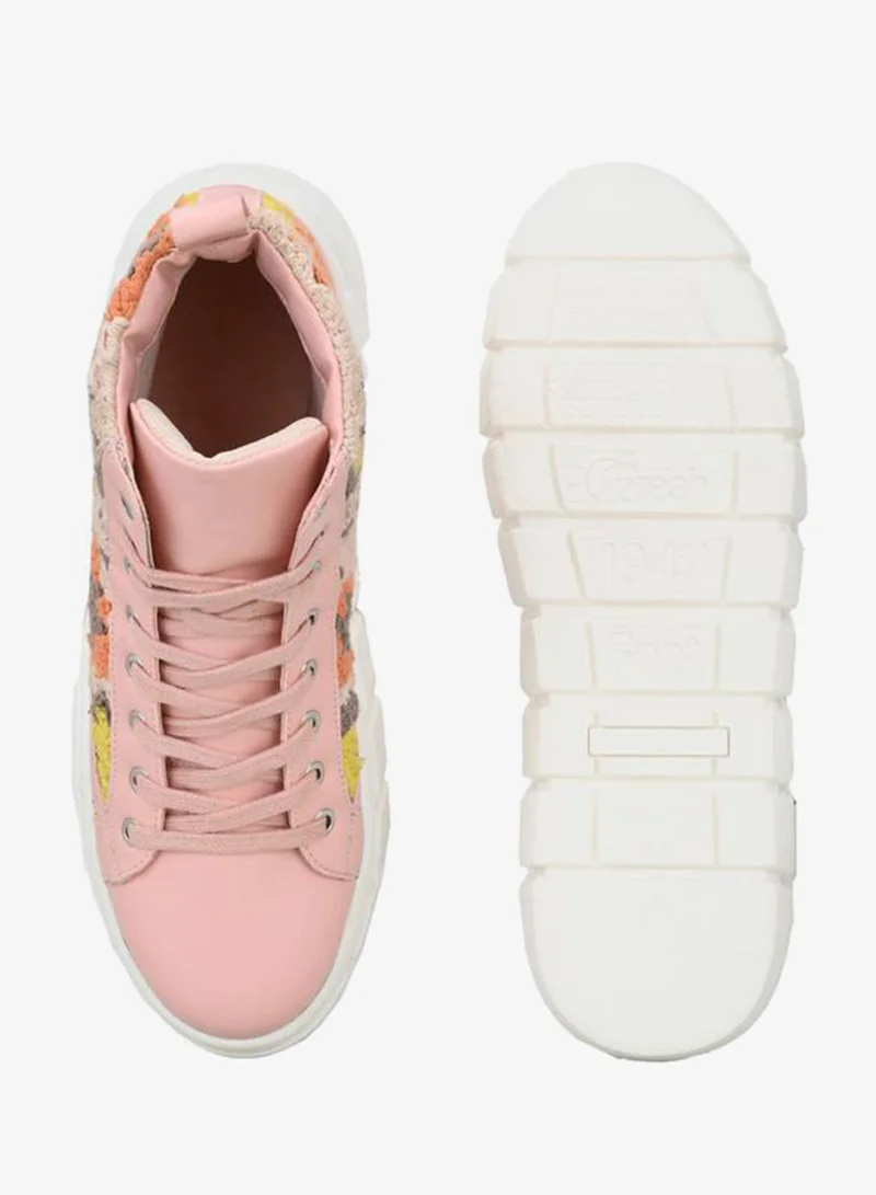 Fresh Feet  Crochet Insert High Top Lace-Up Sneakers for Women | Best Price UAE