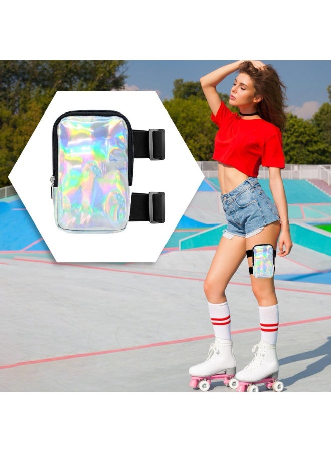 CMGTYYD Leg Strap Bag with Adjustable Strap, Adjustable Strap Leg Bag, Stylish Women's Thigh Harness Leg Bag, Comfortable, silver - Image 5