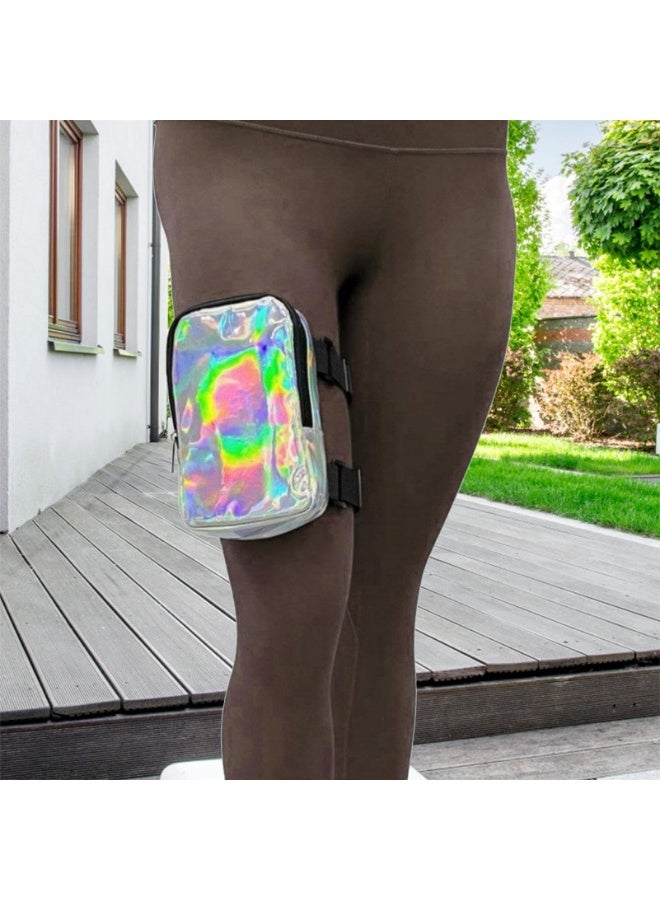 CMGTYYD Leg Strap Bag with Adjustable Strap, Adjustable Strap Leg Bag, Stylish Women's Thigh Harness Leg Bag, Comfortable, silver - Image 4