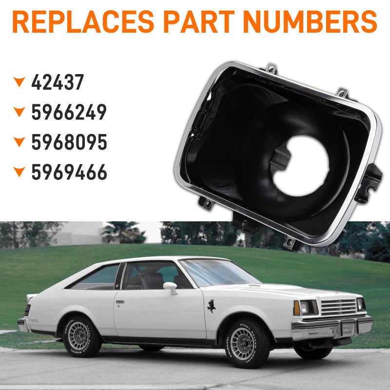 VODCACA 42437 2PCS Headlight Bucket Kit, 5X7 Headlight Mounting Compatible with Chevrolet Express GMC Savana 1500 2500 3500 - Image 4