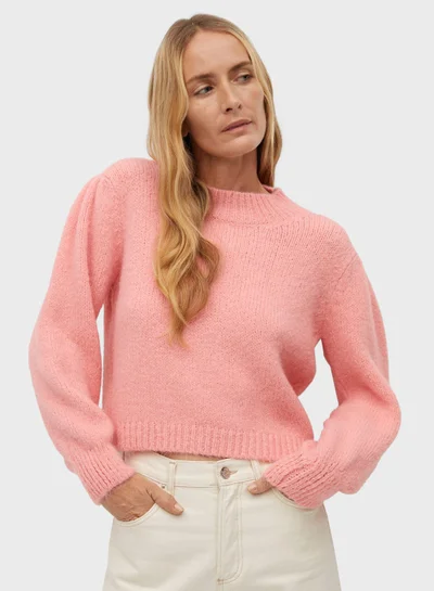 MANGO Balloon Sleeve Knitted Sweater