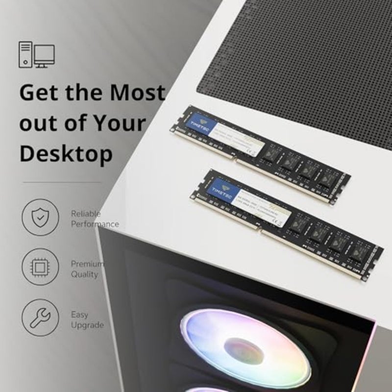 ترقية ذاكرة الوصول العشوائي للكمبيوتر المكتبي: DDR3L/DDR3 1600 ميجا هرتز، طقم 16 جيجا بايت 2 × 8 جيجا بايت، غير مزود بنظام تصحيح الأخطاء (ECC)، 1.35 فولت/1.5 فولت، CL11، 2Rx8، 240 دبوس UDIMM - Image 3