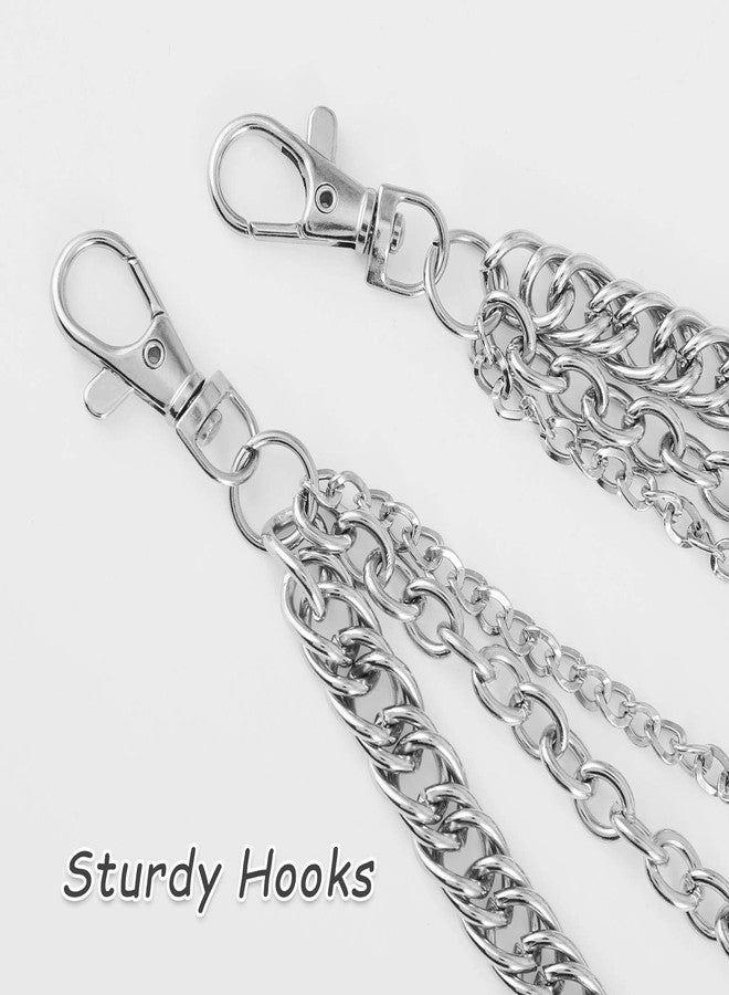 Phogary Jeans Chains Wallet Chain Pants Chain, Silver Pocket Chain Skull Chains Hip Hop Rock Chains Punk Gothic Metal Belt Chain Biker Trouser Chain Accessory Jewelry Gift for Men Women - Image 3