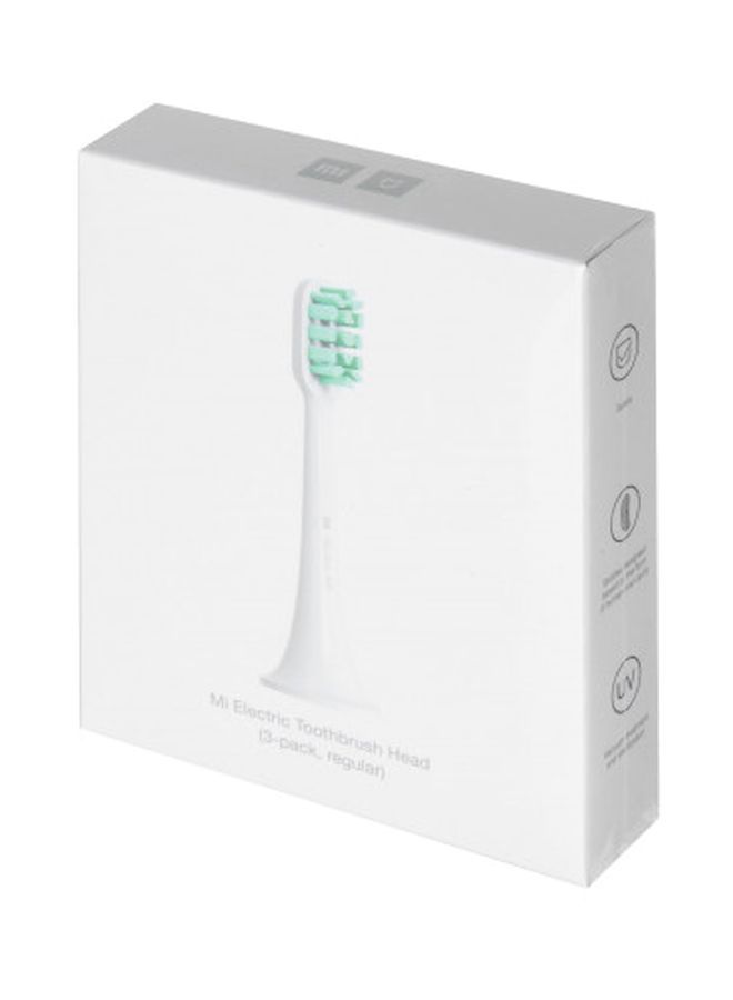 NIBEMINENT 3 Pack Electric Toothbrush Head White/Green 14x8x3cm - Image 3