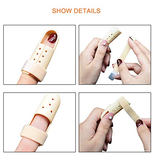 Yimanduo 5 Pieces Finger Splint Mallet Finger Support Straighten Finger Plastic Finger Protector for Finger Arthritis Trigger Finger and Finger Joint Pain - Image 5